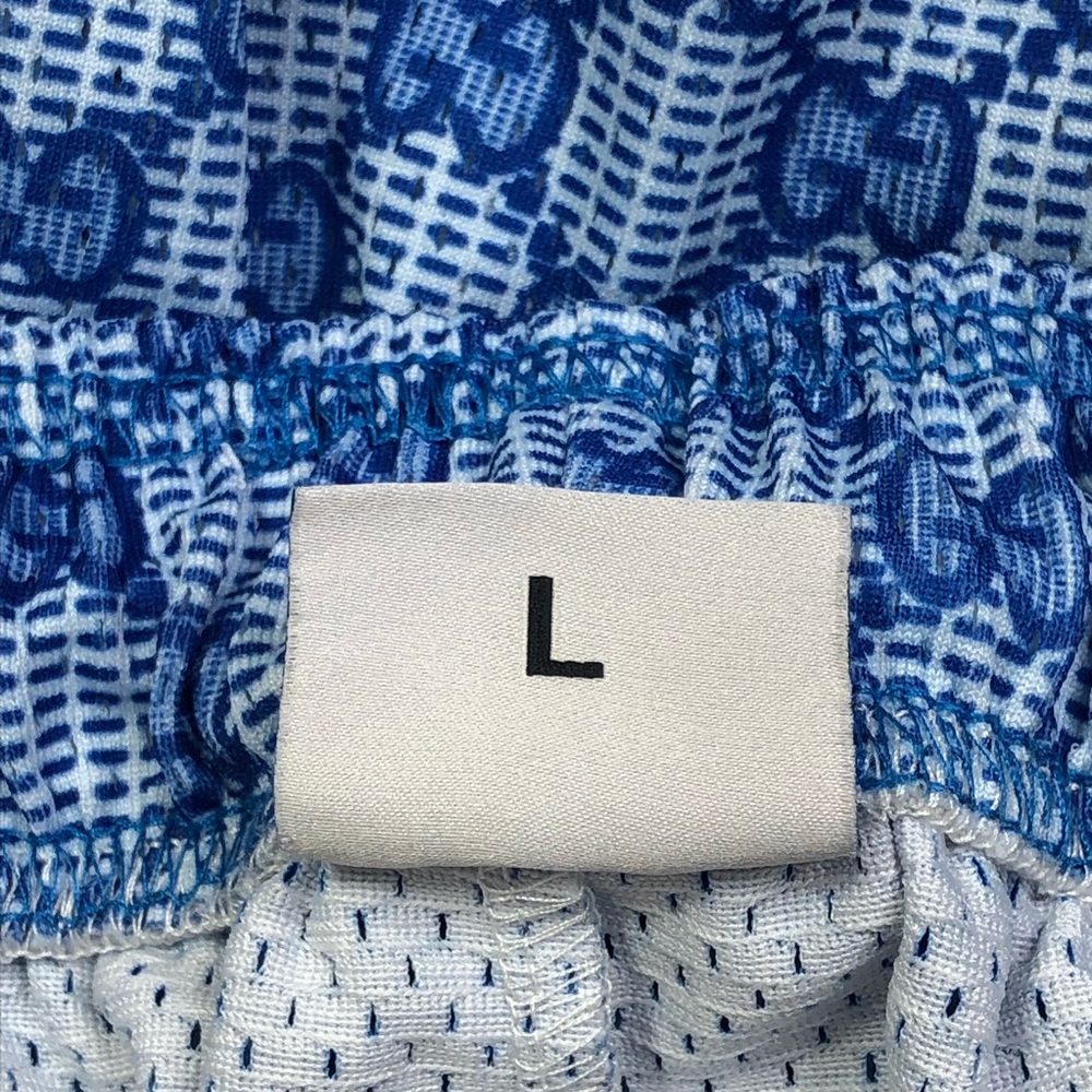 Bravest Studios GG Monogram Mesh Shorts Men's Size Large Blue 5" Inseam - Picture 4 of 7
